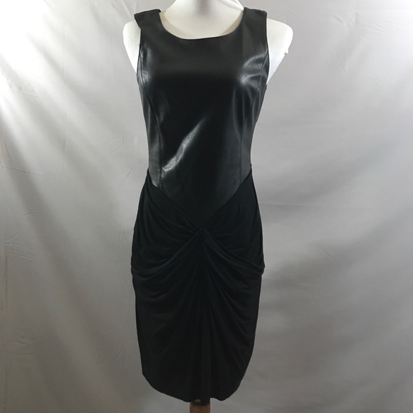 Anthropologie Dresses & Skirts - Anthropologie Bailey 44 black Faux leather dress
